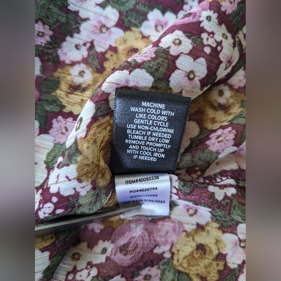 {Torrid} Crinkle Chiffon Smocked Blouson Sleeve Blouse - Picture 10 of 12